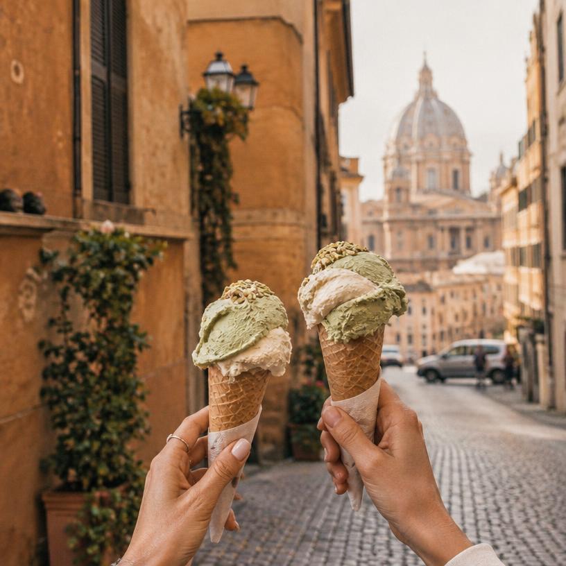 Gelato em Roma (um por dia, regra da noiva)