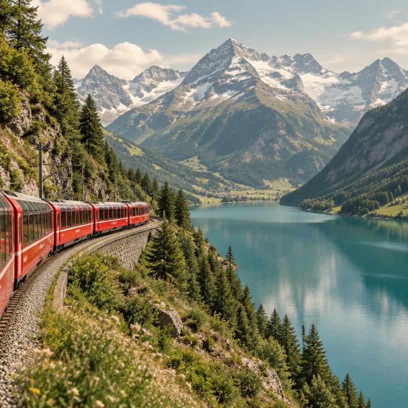 Trem panorâmico pela Suíça